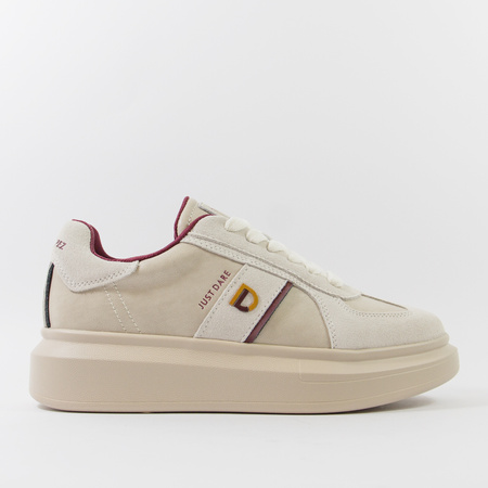 Sneakersy damskie DANIEL LOPEZ Beżowe Skórzane Półbuty zamszowe 4003