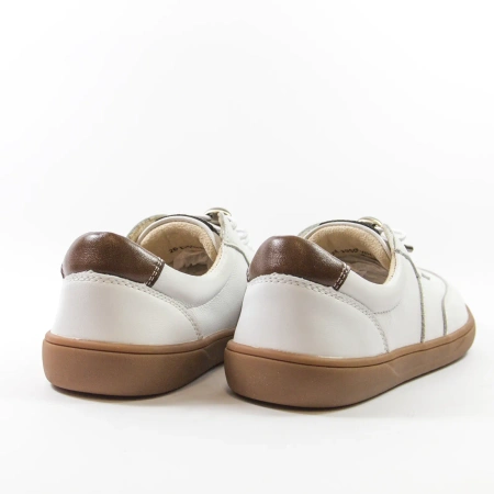 Potocki 19508 białe skórzane półbuty damskie barefoot