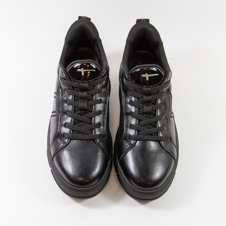 Sneakersy damskie TAMARIS Czarne półbuty sportowe STEP-IN 23758