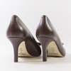 Czółenka damskie KOTYL Szpilki Skórzane Brązowe na obcasie eleganckie 3759