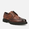 Filippo MP8008 Brązowe półbuty męskie skórzane brogue wizytowe