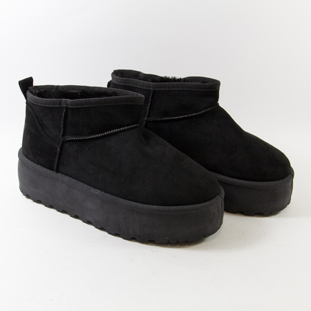 Śniegowce damskie EMU Botki na platformie czarne ocieplane na zimę GB-002