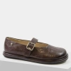 Maciejka K7773 Brązowe półbuty damskie skórzane Mary Jane 