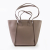 Torebka damska Shopperka Khaki Z paskami 885587