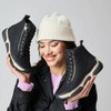 Botki damskie RIEKER Czarne trzewiki Sneakersy ocieplane ANTISTRESS  