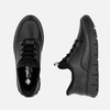 Półbuty damskie RIEKER Sneakersy czarne sportowe N1357-00