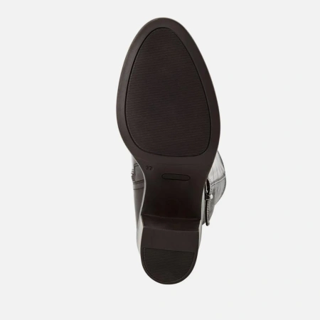 Tamaris 25509 Brązowe kozaki damskie Mocca na obcasie 7 cm