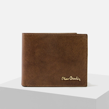 Portfel Męski PIERRE CARDIN Skórzany Elegancki brązowy z RFID