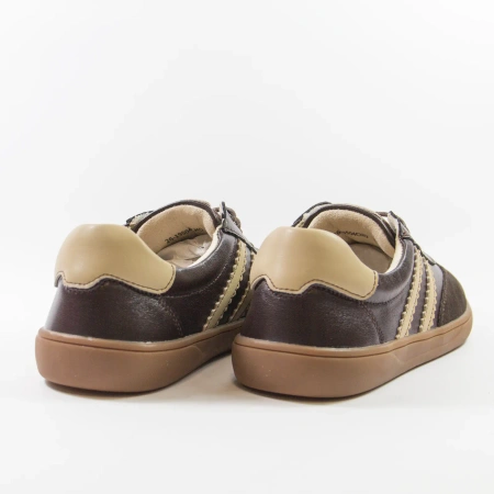 Potocki 19504 brązowe skórzane półbuty damskie barefoot