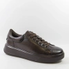 Cambell 19379 czekoladowe sneakersy damskie skórzane na platformie