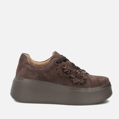 Filippo DP7987 Brązowe sneakersy damskie zamszowe na platformie