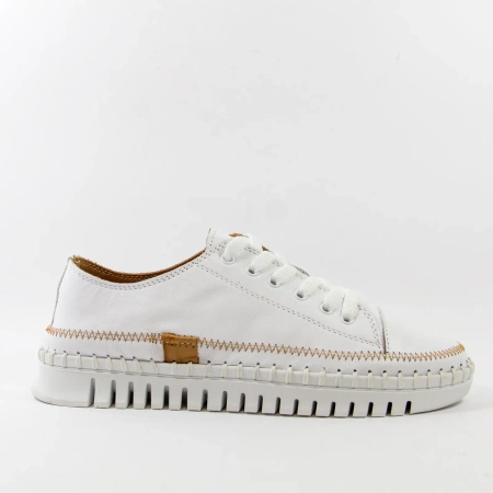 Boccato 272.1809 sneakersy damskie białe półbuty ze skóry naturalnej
