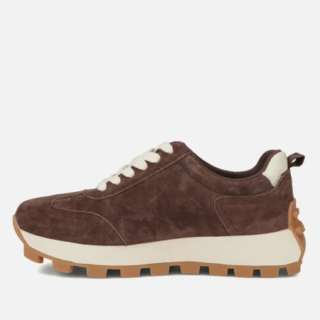 Filippo 6743 brązowe sneakersy damskie zamszowe na platformie