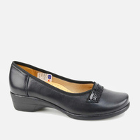 Półbuty damskie GALANT 948 Czarne Skórzane Czółenka