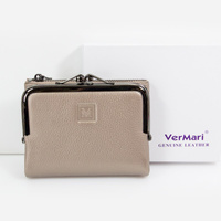 Portfel damski VerMari Skórzany Srebrny