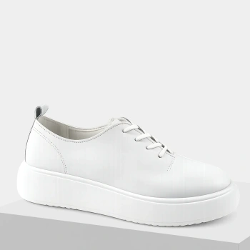 Soho 1061 sneakersy damskie skórzane białe platforma casual