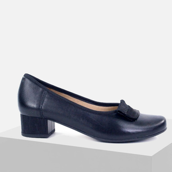 Półbuty damskie GALANT W23-59 Granatowe Skórzane