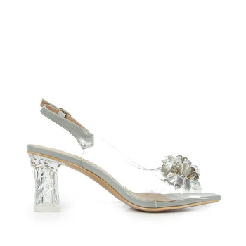 Sandały damskie SOHO silikonowe MR-D1 Szare skórzane eleganckie