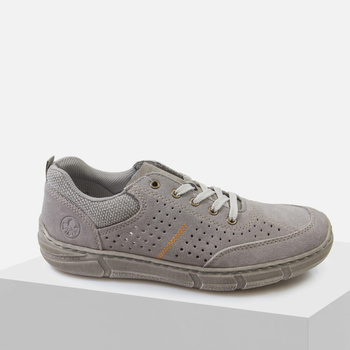 Półbuty męskie RIEKER Sneakersy Sportowe Skórzane Szare 04001-42