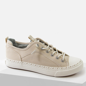 Trampki damskie BIG STAR 274387 Beżowe półbuty tekstylne sneakersy casual