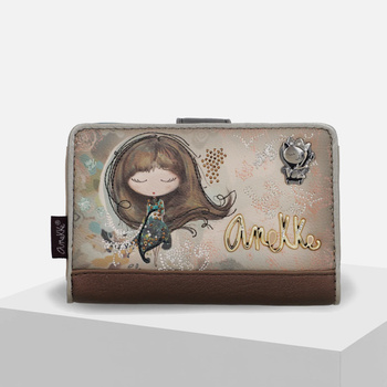 Portfel damski ANEKKE Real średniej wielkości z ochrona RFID 41709-902