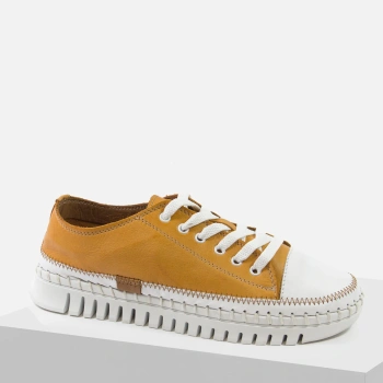 Boccato 272.1809 sneakersy damskie pomarańczowe półbuty skorzane