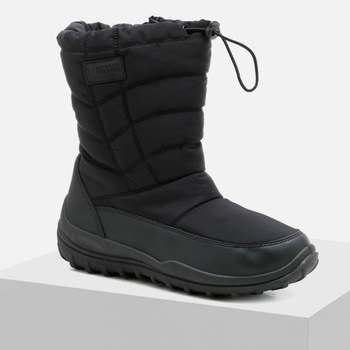 Śniegowce BIG STAR Damskie Botki Ocieplane Czarne Pikowane KK274599 HIT