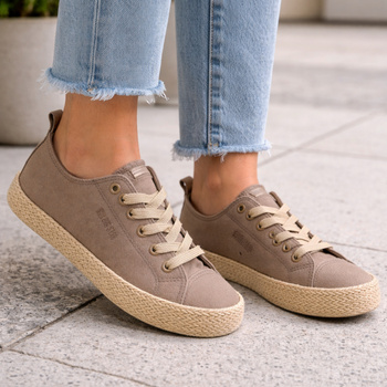 Trampki damskie BIG STAR 274099 Brązowe półbuty tekstylne sneakersy espadryle