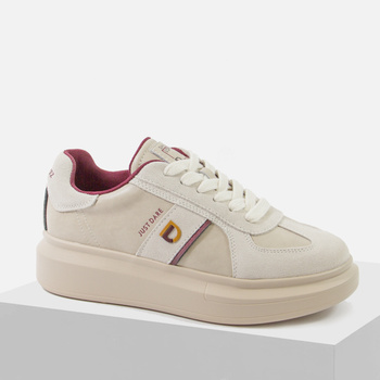 Sneakersy damskie DANIEL LOPEZ Beżowe Skórzane Półbuty zamszowe 4003