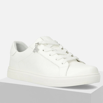 Sneakersy damskie FILIPPO Białe skórzane półbuty trampki 6808