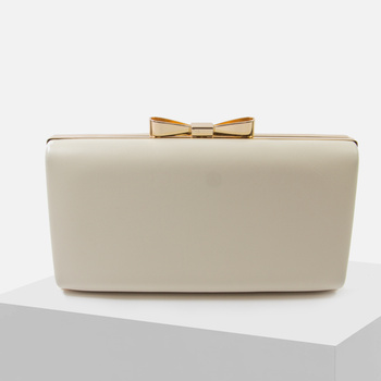 Elegancka kopertówka wizytowa Beżowa torebka Wesele imprezę TL2037M
