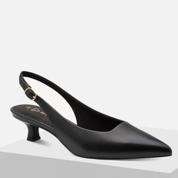 Marco Tozzi 29514 czółenka damskie czarne skórzane slingback
