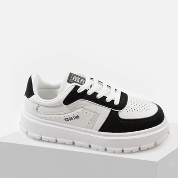 Sneakersy damskie BIG STAR Białe czarne Półbuty sportowe NN274367