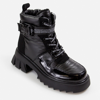 Śniegowce cieplutkie Botki Skórzane Trapery Czarne Ocieplane T.SOKOLSKI