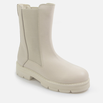 Sztyblety damskie MARCO TOZZI 25441 Botki Skórzane beżowe