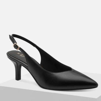 Marco Tozzi 29648 czółenka damskie czarne slingback skóra