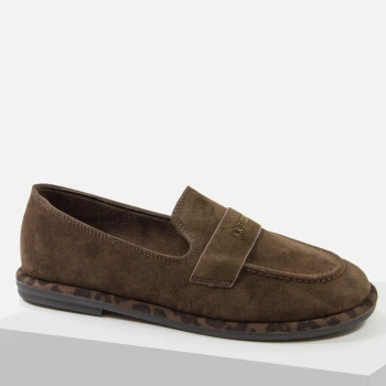Artiker 58C1568 Mokasyny barefoot brązowe półbuty skórzane zamszowe 