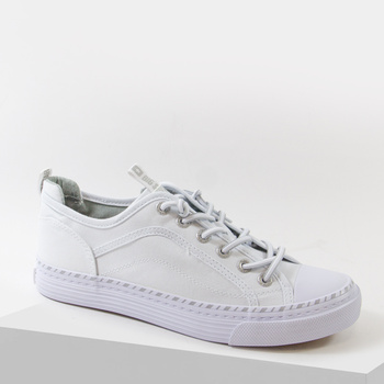 Trampki damskie BIG STAR 274388 Białe półbuty tekstylne sneakersy casual