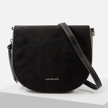 Torebka damska Luigisanto Listonoszka Czarna z paskiem na ramię 