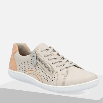 Rieker 52824 sneakersy damskie skórzane beżowe Antistress