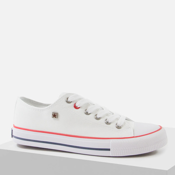 Trampki damskie BIG STAR Białe półbuty sneakersy tenisówki TT274022