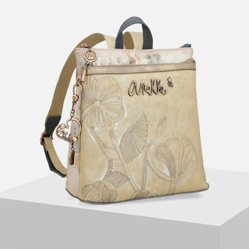 Plecak ANEKKE Memories dwie komory Średni miejski Beżowy 40825-233 