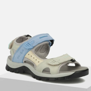Filippo DS7033 sandały damskie skórzane wygodne sportowe niebieskie