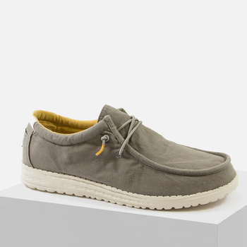 Półbuty męskie McKeylor Szare Materiałowe Lekkie mokasyny wsuwane sportowe