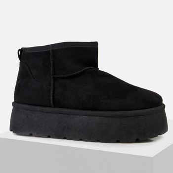 Śniegowce damskie EMU Botki na platformie czarne ocieplane na zimę TL242