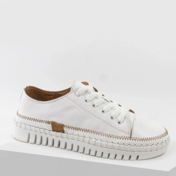 Boccato 272.1809 sneakersy damskie białe półbuty ze skóry naturalnej