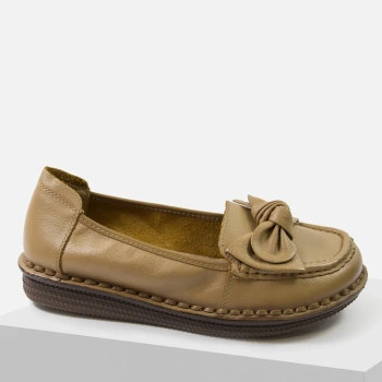 Cambell 15312 loafersy damskie karmelowe skóra naturalna Mokasyny wsuwane
