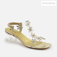 Sandały damskie SCAVIOLA H-25 Silikonowe Złote eleganckie ślub wesele