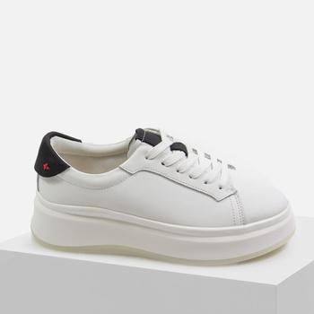 Sneakersy damskie SOHO Białe skórzane półbuty sportowe na platformie